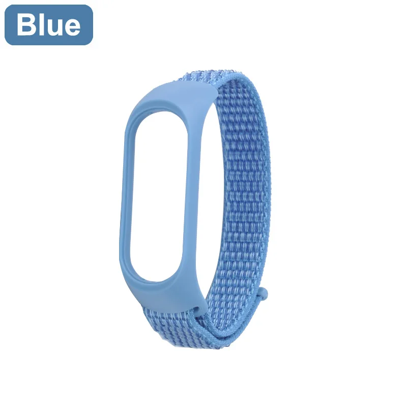 Синий Браслет mi Band 4, мягкий нейлоновый ремешок для Xiaomi mi, ремешок для браслета 4/3, ремешок для браслета mi Band 4 3, сменные смарт-Аксессуары - Цвет: Синий
