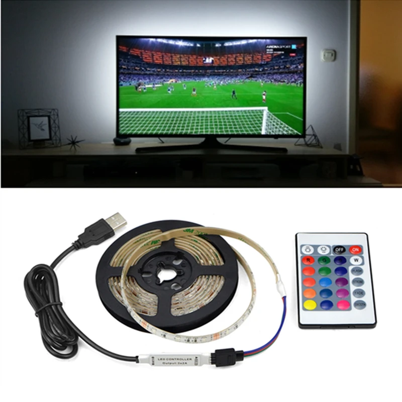 5 В USB RGB светодиодный светильник 2835 шкаф кухонный светодиодный s лента 1-5 м водонепроницаемая полоса шкаф ТВ украшение лампа спальня освещение светильники