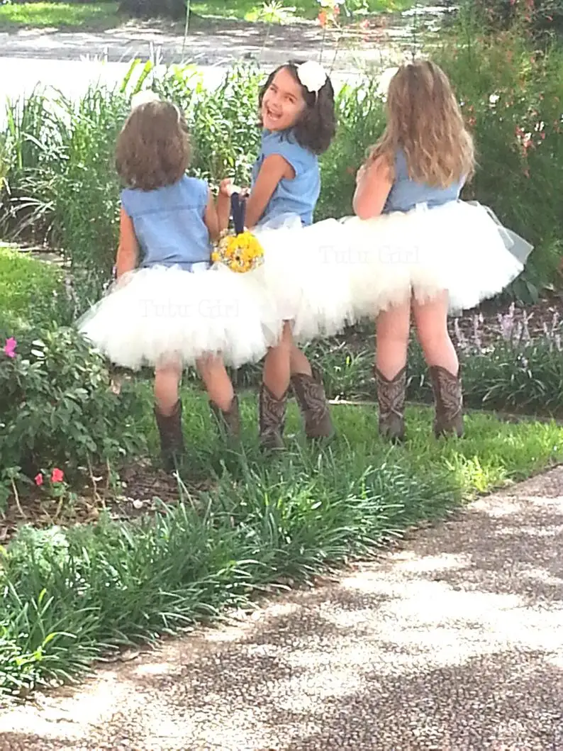 

Белая свадебная детская одежда для девочек, пушистые юбки, вечерние чная юбка принцессы, Милая Мини-Юбка конфетного цвета, детское бальное п...