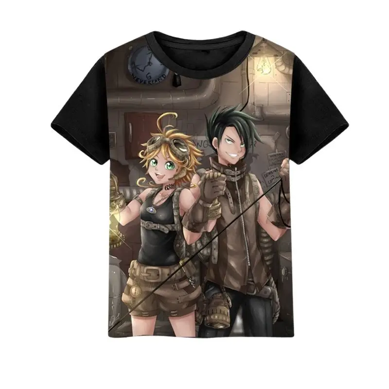 Хлопковая футболка High Q в стиле унисекс с аниме обещанный невеклэнд s рисунком