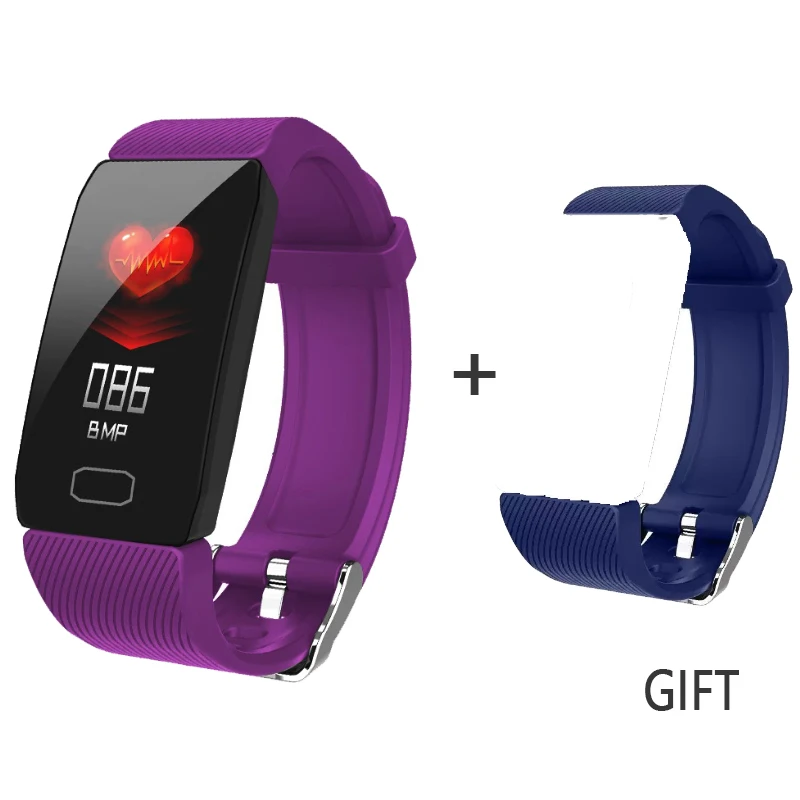with blue wristband Смарт-часы для измерения артериального давления для мужчин t Q1 фитнес-Браслет Водонепроницаемый спортивный Cicret браслет для мужчин и женщин трекер активности - Цвет: with blue wristband