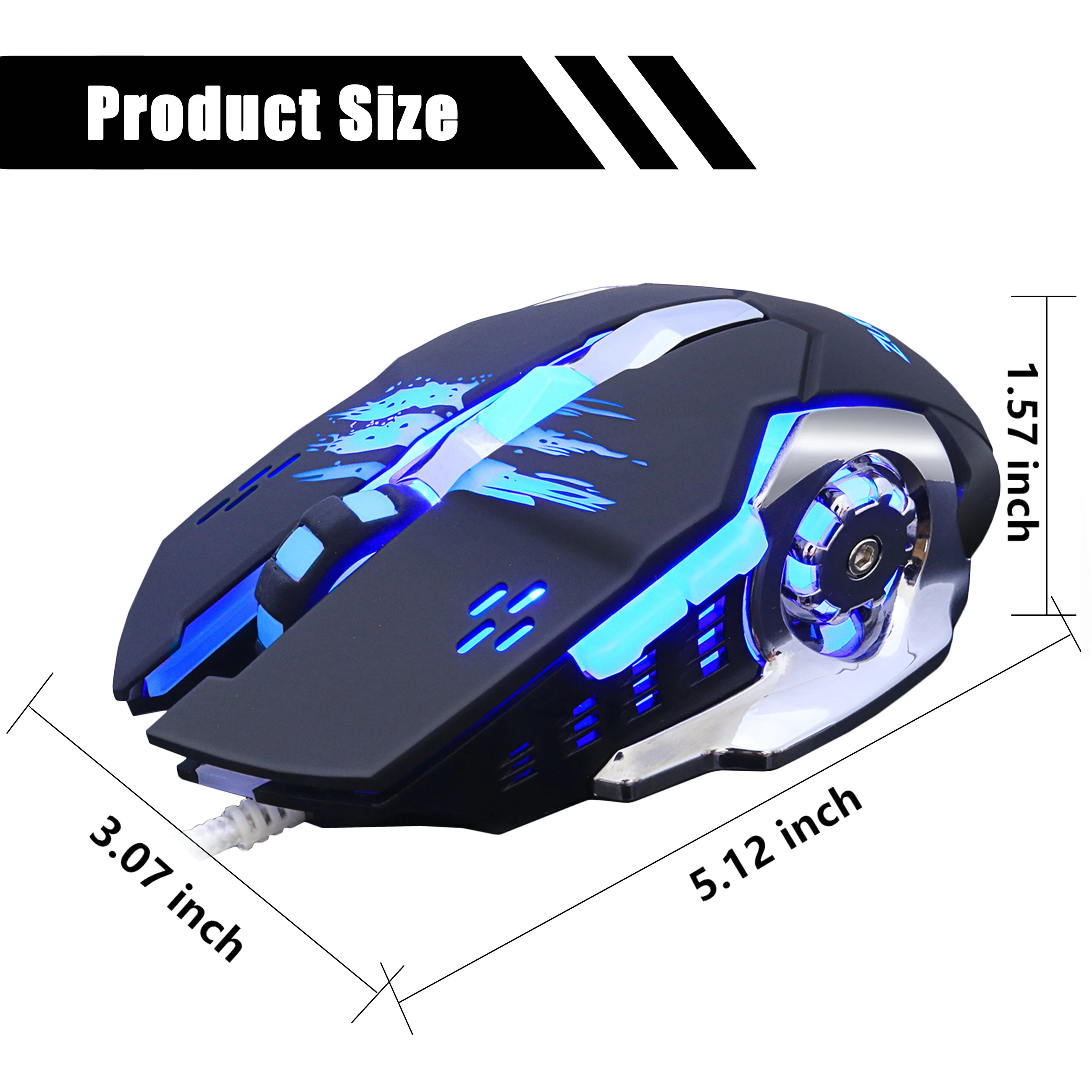 ZUOYA, игровая мышь, dpi, регулируемая проводная мышь, USB, оптический светодиодный, компьютерные мыши для ноутбука, ПК, игры, профессиональный геймер