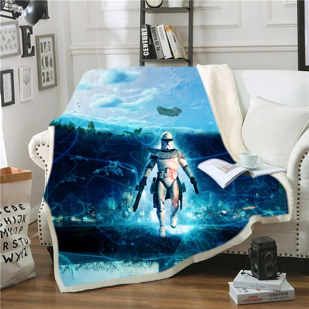 Звездные войны 3D принт плюшевое одеяло для взрослых детей диван Флисовое