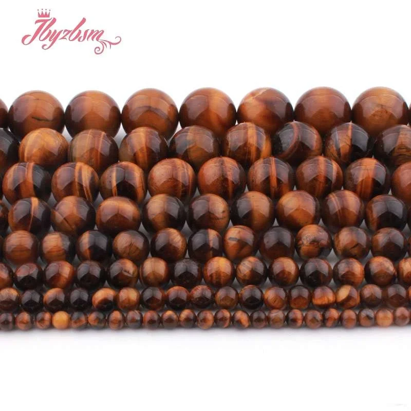 

2,3,4,6,8,10,12mm Round Smooth Yellow Tiger Eye Natural Stone Loose Bead For Jewelry Making Necklace Bracelet 15"Free Shingping