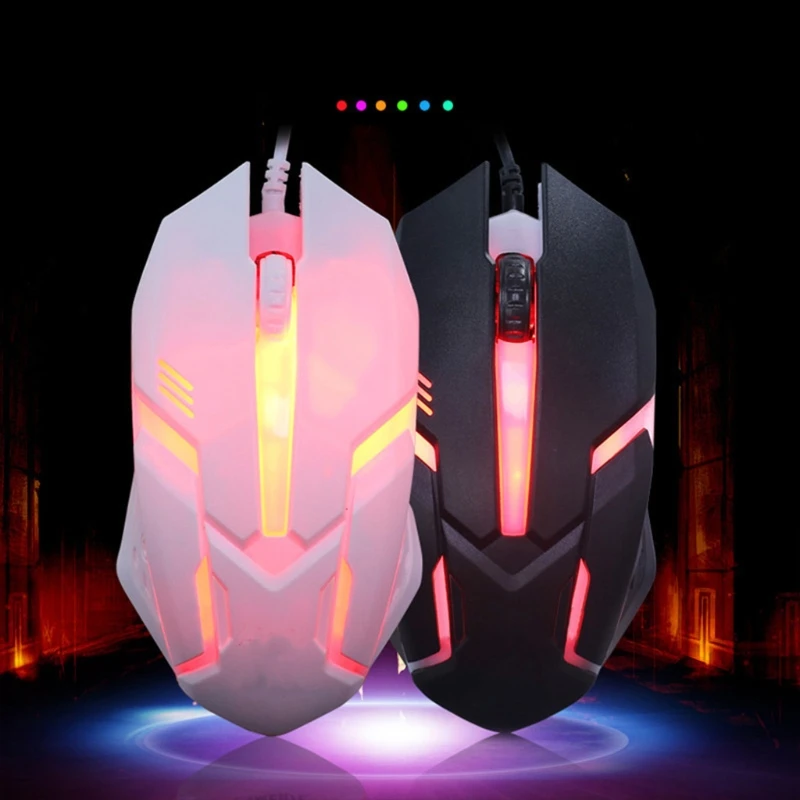 

Ergonomic Wired Gaming Mouse Button LED 2000 DPI USB Computer Mouse With Backlig 24BB