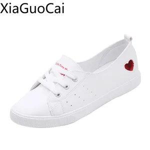 Женские парусиновые туфли на шнуровке, Белые Повседневные Дышащие туфли на плоской подошве, весна-осень