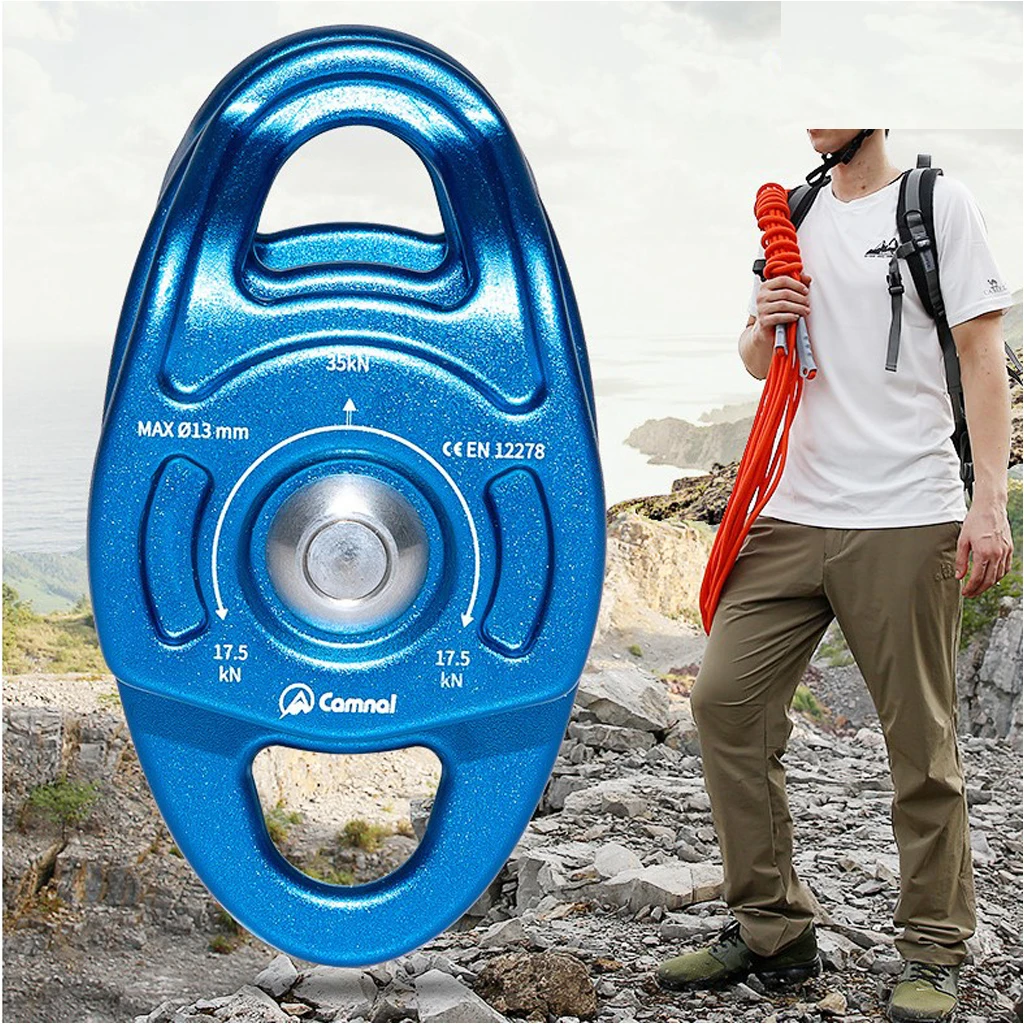 

Double Sheaves Mobile Pulley 35KN for Rope Tree Climbing Industrial