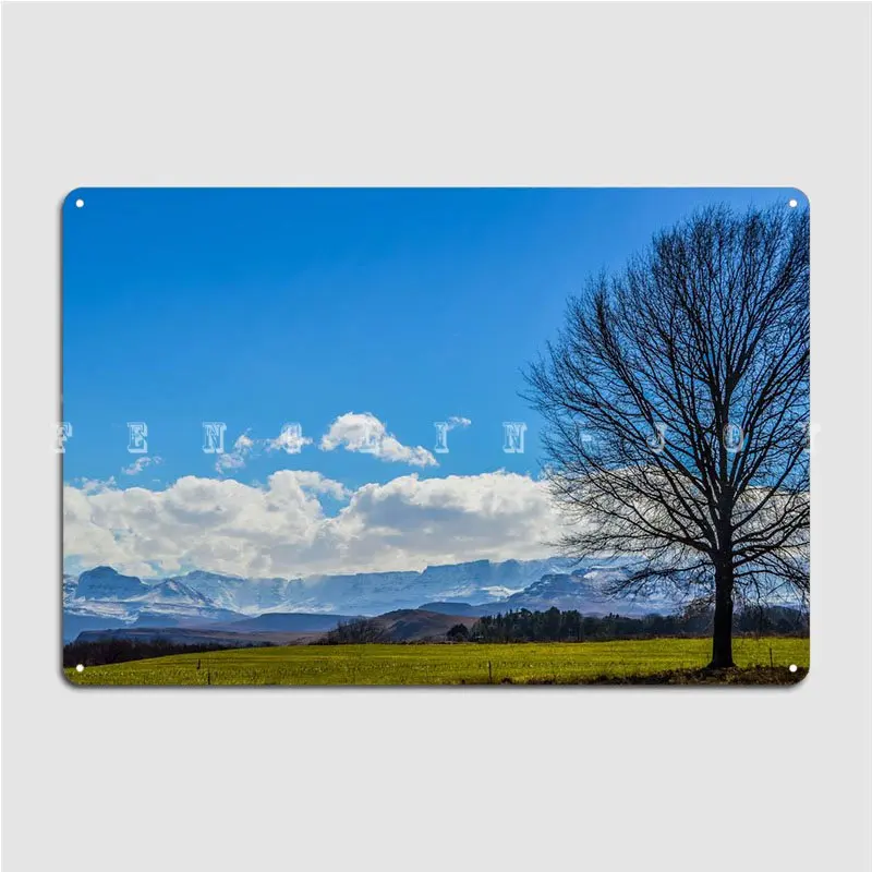 Металлический плакат Drakensberg с изображением снега постер паба клуба бара живопись