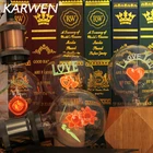 Лампа Эдисона KARWEN E27, домашний ночник G80-Rose, лампы накаливания с изображением цветов и I-Love-You для праздника, Рождества, свадьбы