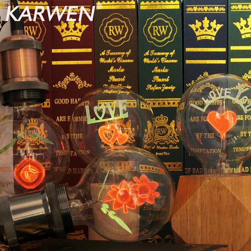 Лампа накаливания KARWEN Edison E27 внутренсветильник освещение лампа с цветами и