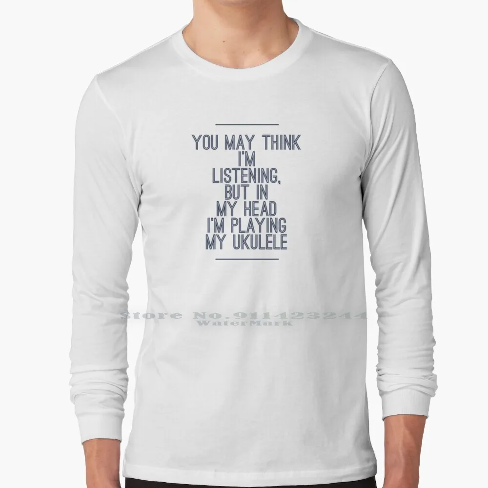 В моей голове Укулеле 100% хлопок футболка для игры в укулеле с коротким рукавом