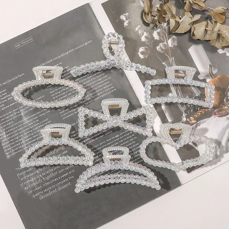 

Новые женские прозрачные заколки для волос, крупные заколки для волос в виде акулы, элегантная заколка для волос, Красочные Головные уборы д...