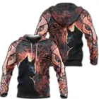 CLOOCL Прямая поставка викингов Fenrir Татуировка 3D по всей поверхности ретро унисекс эксклюзивный брикет на молнии спортивный костюм