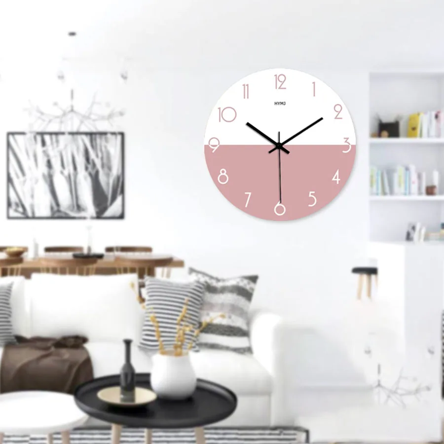 Бесшумные цифровые настенные часы современный дизайн простые домашние