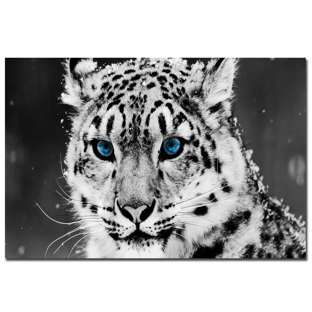 Плакат со слоном собакой Мопсом кошкой тигром черно-белые настенные картины для