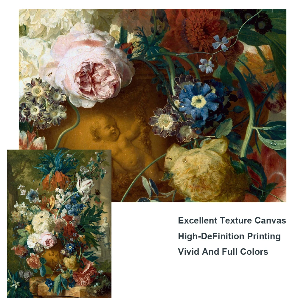 Классические цветы холст фотообои в вазе картины на холсте домашний