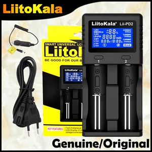 genuineoriginal new liitokala lii pd2 battery charger for 18650 26650 21700 18350 aa aaa 3 7v3 2v1 2v lithium nimh batteries free global shipping