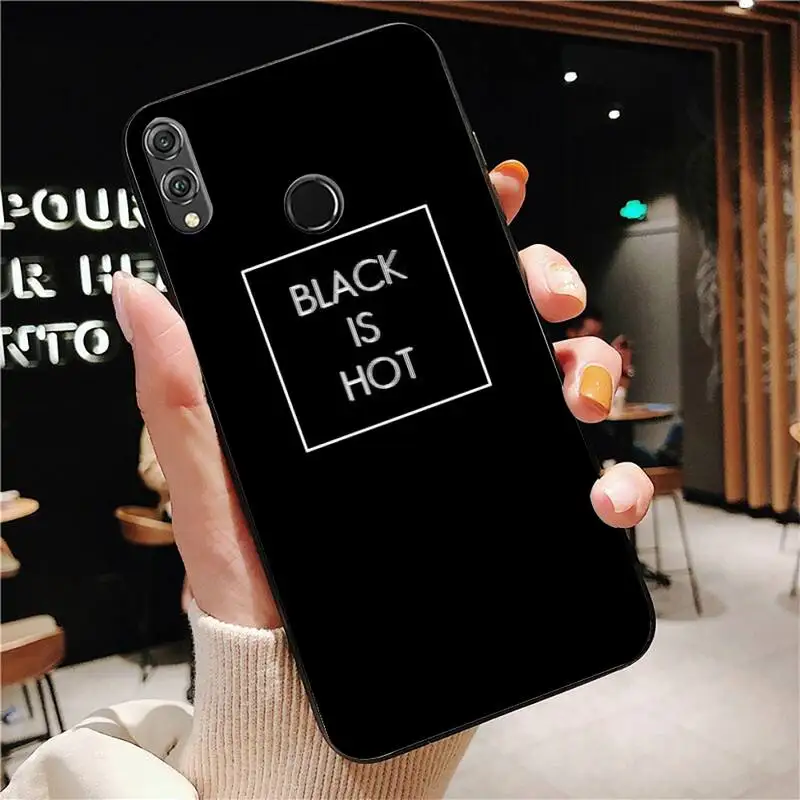 

Black is My Happy Color TV Series Skam Phone Case For Huawei Honor 7A 8X 9 10 20lite 10i 20i 7C 8C 5A 8A 9X pro Mate 20 lite