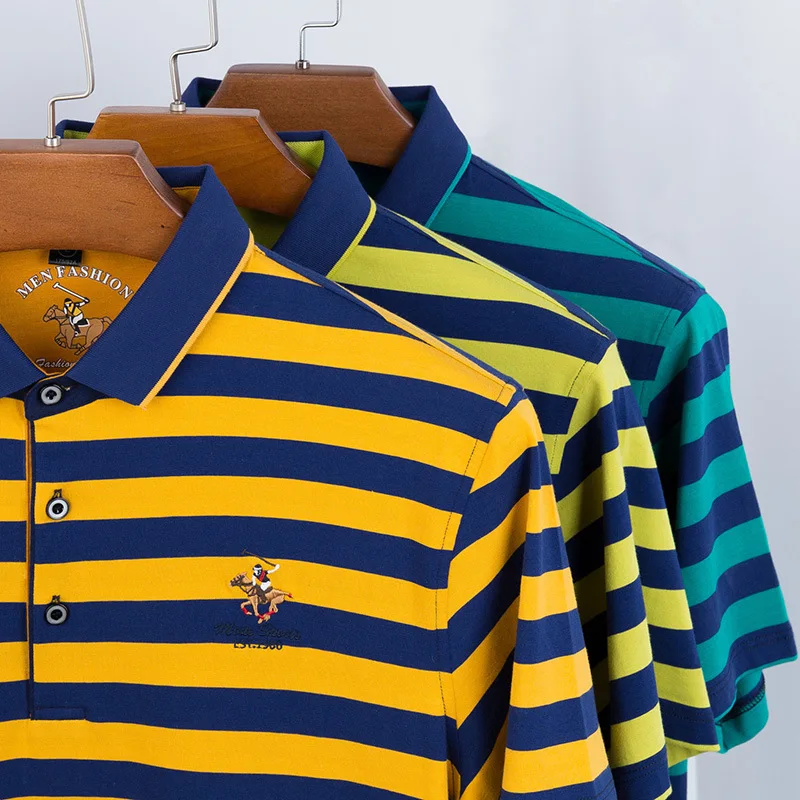 Мужская летняя рубашка-поло с коротким рукавом новинка 2020 модная деловая