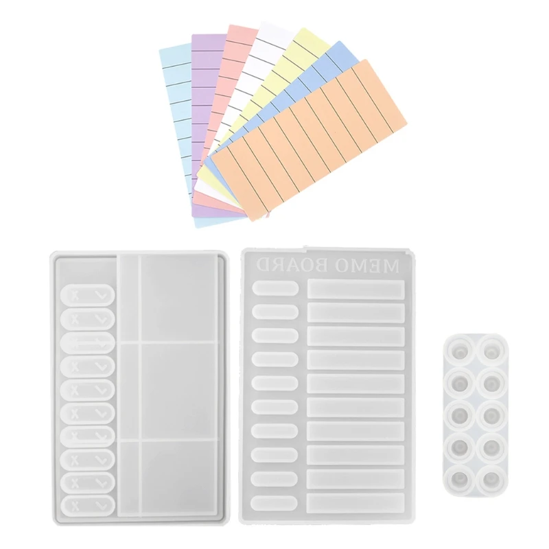 

Daily Weekly Monthly Plan Silicone Notepad Mold with Replace Paper Memo Board Mold Suitable for Epoxy Resin Casting N0HE
