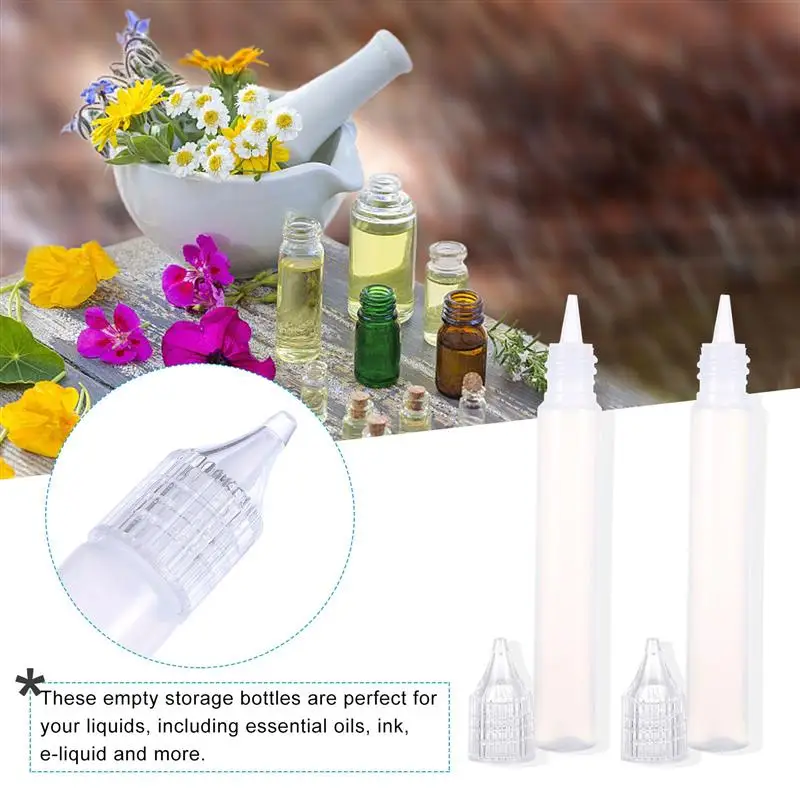 

100pcs E-Liquid Bottles Dropper Bottles Durable Practical Ink Bottles Paint Bottles with Cover for Laboratory
