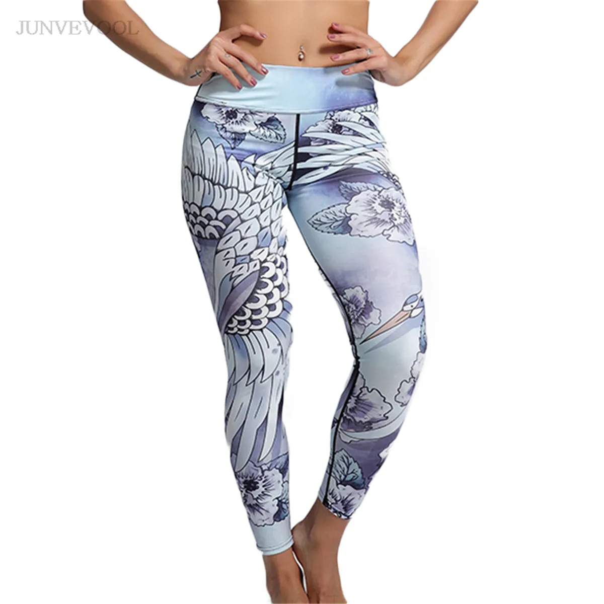 

Punk Capris Leggings Women Hot Sale Sportswear Rock Fitness Elastic Ankle Length Pants Bodycon Leggings Plus Size 3XL Trousers