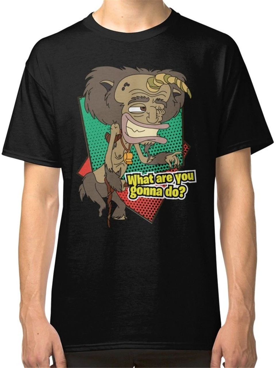 Рикки гормон Монстр большой рот Мужская черная футболка уличная забавная |