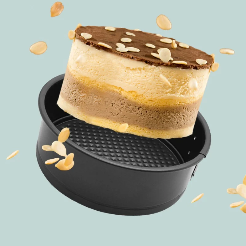 

1Pc 8/10 Inch Cake Baking Tray Round Lock Not Touch Baking Pan With Fresh-Keeping Cover Bakeware Removable Base Baking Trays