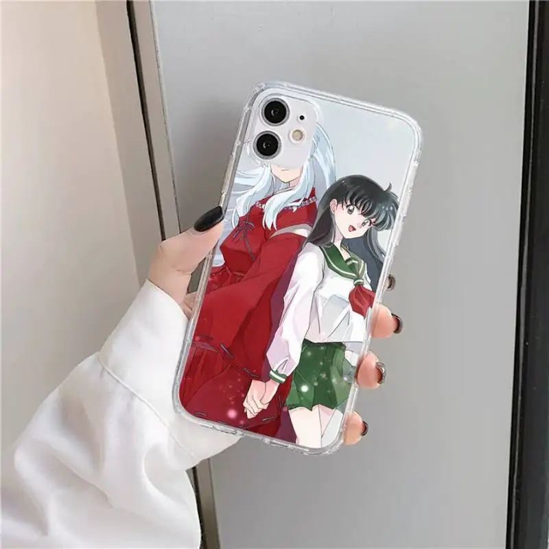 

Inuyasha Sesshoumaru Higurashi Kagome Phone Case Transparent for iPhone 11 12 mini pro XS MAX 8 7 6 6S Plus X 5S SE 2020 XR