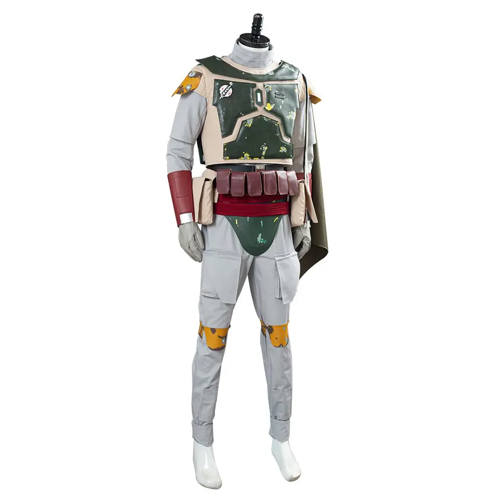 В наличии мужская униформа для косплея Boba Fett со звездами бронированный жилет