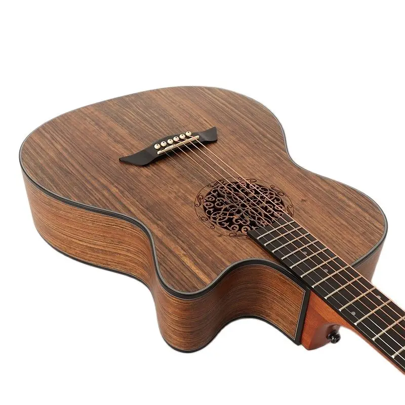 Цветок звук отверстие Электрический акустической гитары 6 нить ель дерево топ с