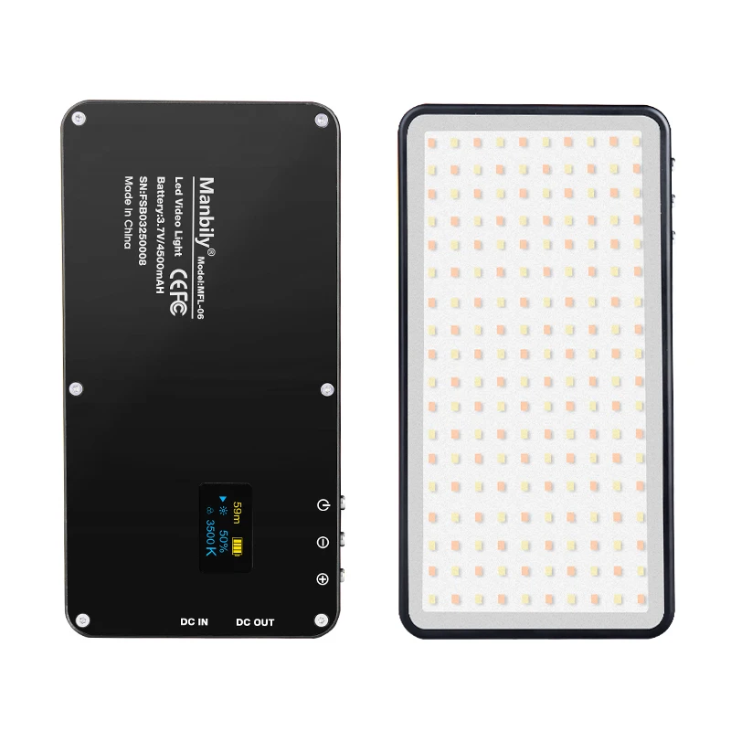Manbily MFL 06 Vlog фотосветильник свет 180 светодиодный s 4500mAh Dimmable LED видео