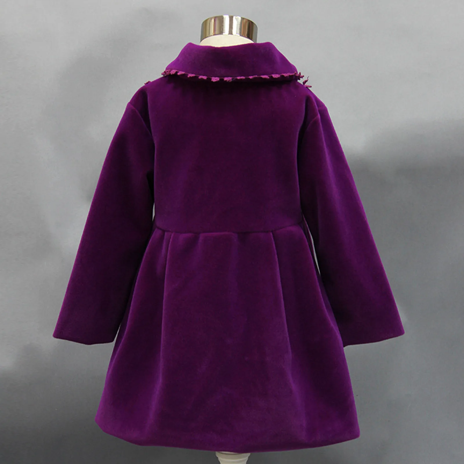 

New Winter SpringToddler Kids Baby Girls Coat Warm Wool Bowknot Trench Coat Overcoat Girls Kids Long Sleeve Outwear Jacket Girls