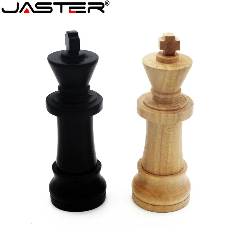 Jaster Pendrive Xadrez Internacional de Madeira Usb Criativo 4gb 16gb 32gb 64gb