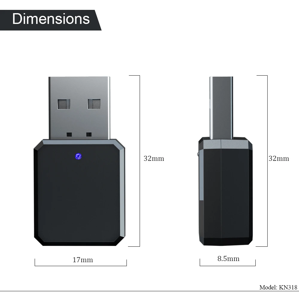 

Mini USB Wireless Bluetooth 5.1 Audio Receiver Adapter Music Speakers Hands-free Calling 3.5mm AUX Car Stereo Bluetooth Adapter