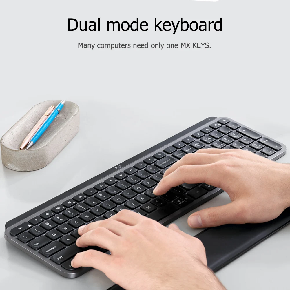 

Logitech MX 109Keys Keyboard Wireless Backlight Office Keyboard Rechargeable Keypad for Windows/MAC/Linux iOS Android