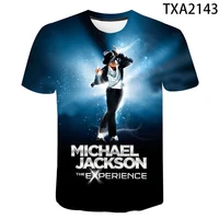pop star michael jackson 3d printing mens t shirt hip hop dance t shirt boys and girls short sleeved o neck t shirt summer 2021