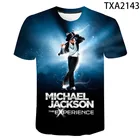 Футболка мужская с 3D-принтом поп-звезды Майкла Джексона, рубашка для танцев в стиле хип-хоп, с коротким рукавом и круглым вырезом для мальчиков и девочек, лето 2021