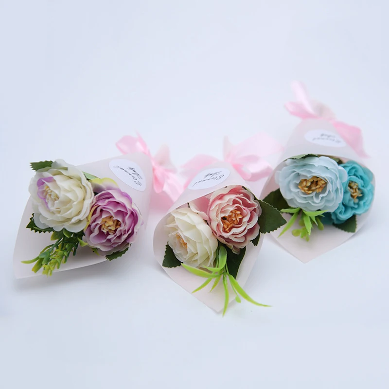 Ручной работы Имитация ремесла мини букет поддельный Цветущий пион