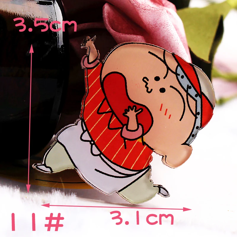 1 шт. Crayon Shin-chan мультфильм демон значки на одежду акриловые значки Kawaii значки на рюкзак булавка брошь значок Y13 - Color: Y13-11