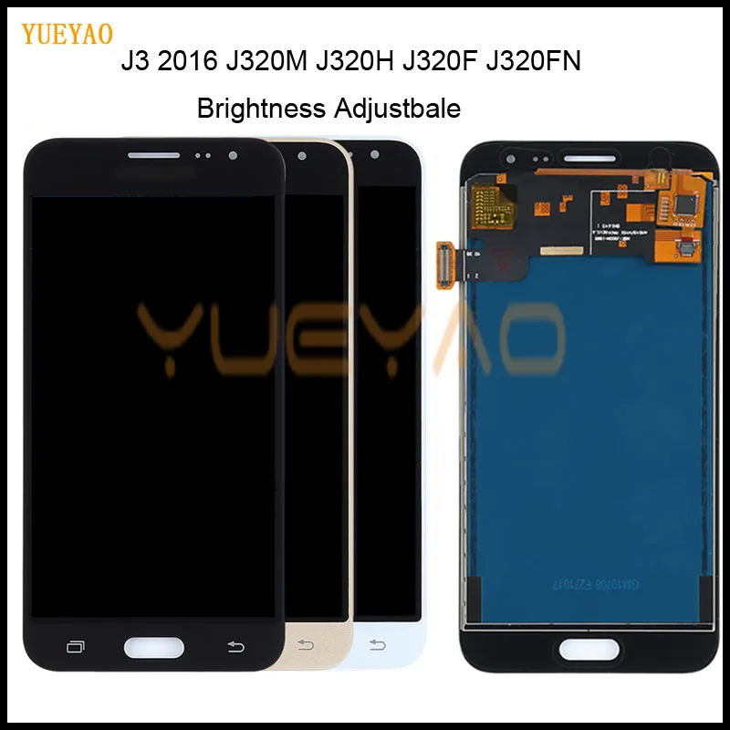 J320 регулировка для samsung Galaxy J3 дисплей J320 J320F J320M J320Y ЖК сенсорный экран дигитайзер дисплей Запчасти в сборе
