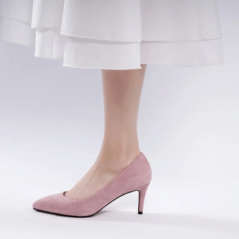 Туфли-лодочки женские на тонком высоком каблуке Офисная повседневная обувь