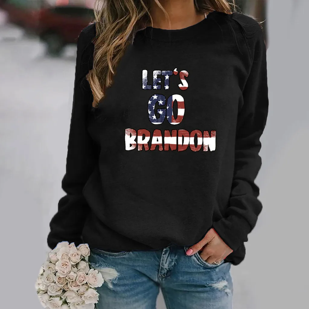 

Let's Go Brandon Blouse Funny Men Women Vintage Long Sleeve Tops Tee Shirt Unisex Casual Shirt Male Loose Top Plus Size