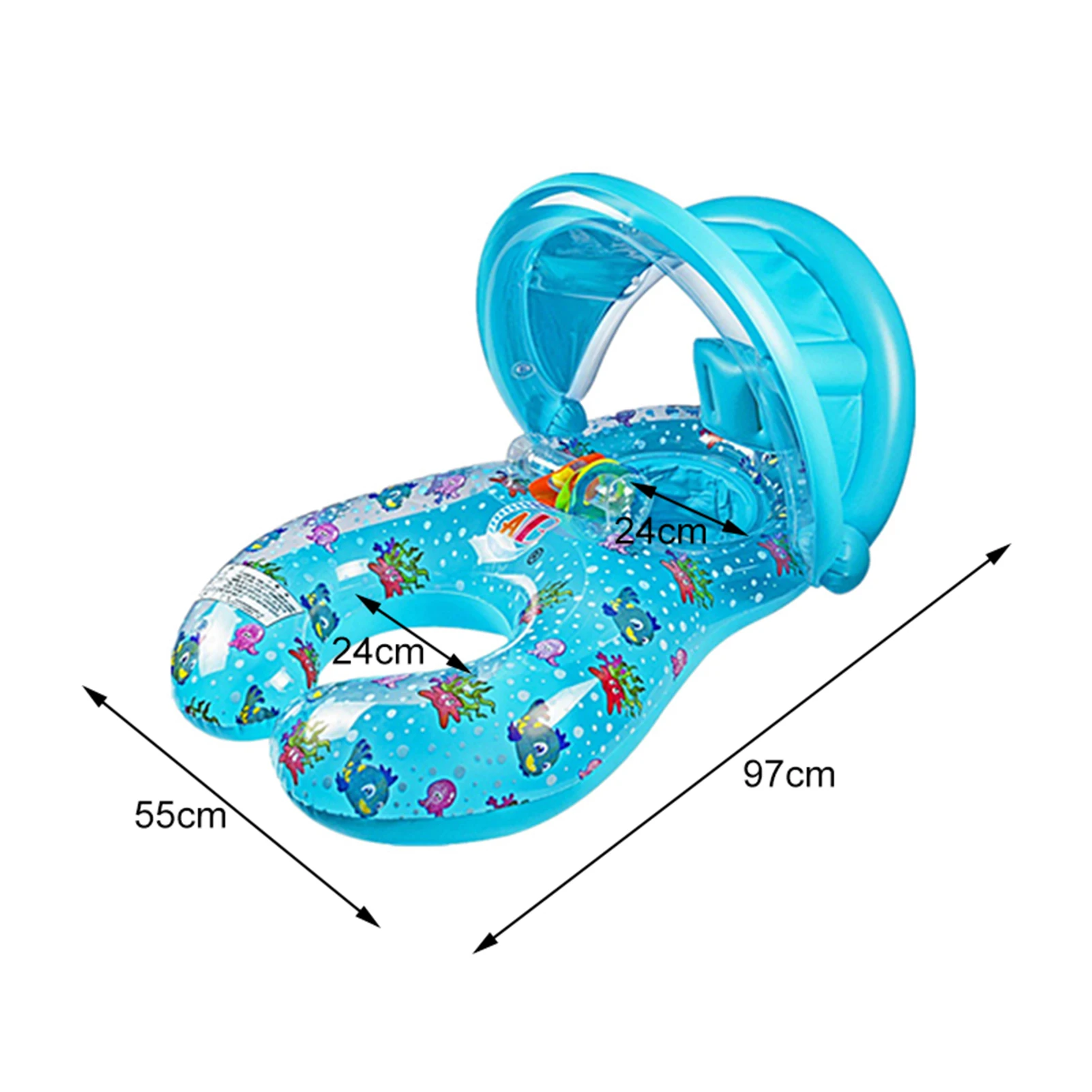

Baby Swimming Ring Baby Float Swimming Pool Accessories Mother Child Inflatable Ring Foldable Inflatable Double Raft Rings Toy