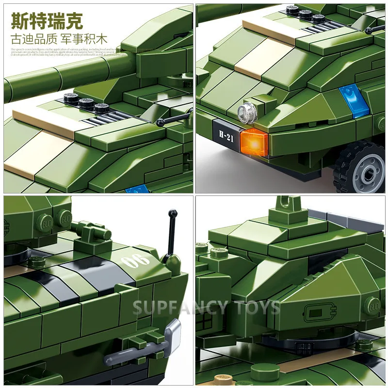 Набор строительных блоков Stryker 8 шт./лот бронированный боевой автомобиль танк