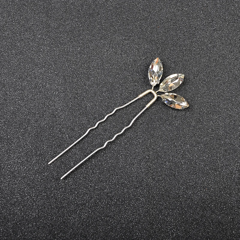 4 шт Серебряный цвет женские хрустальные заколки для волос Свадебные украшения