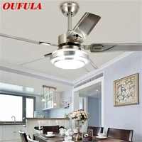 oufula ceiling fan light led lamp modern simple for home dining room bedroom restaurant 110v 220v