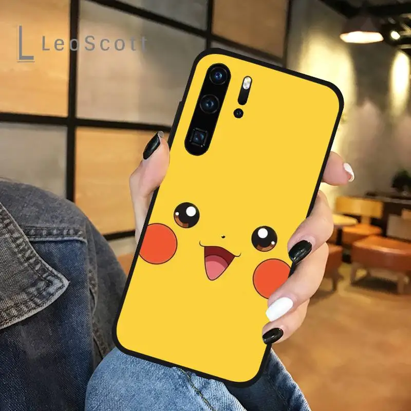 

lovely anime pikachu cute cartoon phone case for Huawei honor Mate P 9 10 20 30 40 Pro 10i 7 8 a x Lite nova 5t