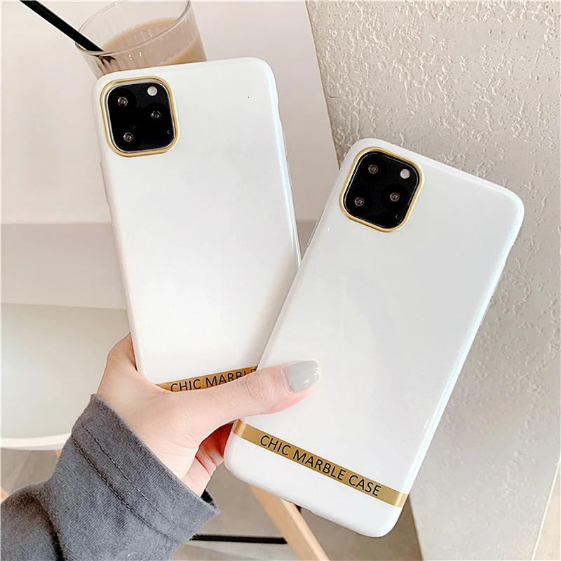 Чистый белый мраморный принт чехол для телефона iphone 11 Pro Чехол XS MAX XR X 6 7 8 Plus