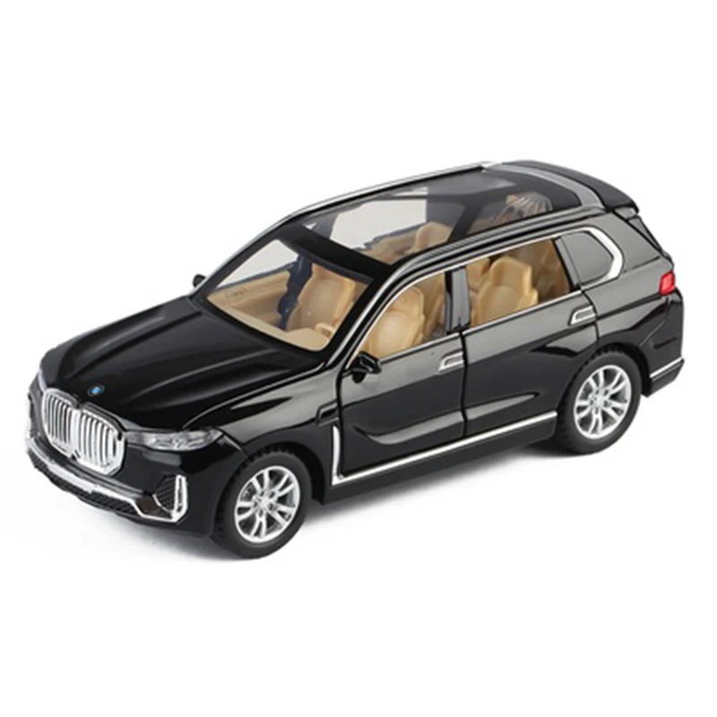 cz053B with box 1:32 Литой Сплав модель автомобиля X7 Шесть дверей может быть открыт звук и светильник функция оттягивания детские игрушки подарок для детей - Цвет: cz053B with box